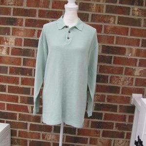 Tommy Bahama Men's long sleeve pullover top shirt casual silk cotton Medium
